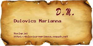 Dulovics Marianna névjegykártya