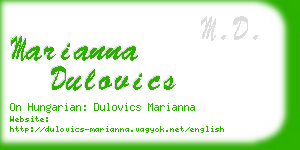 marianna dulovics business card